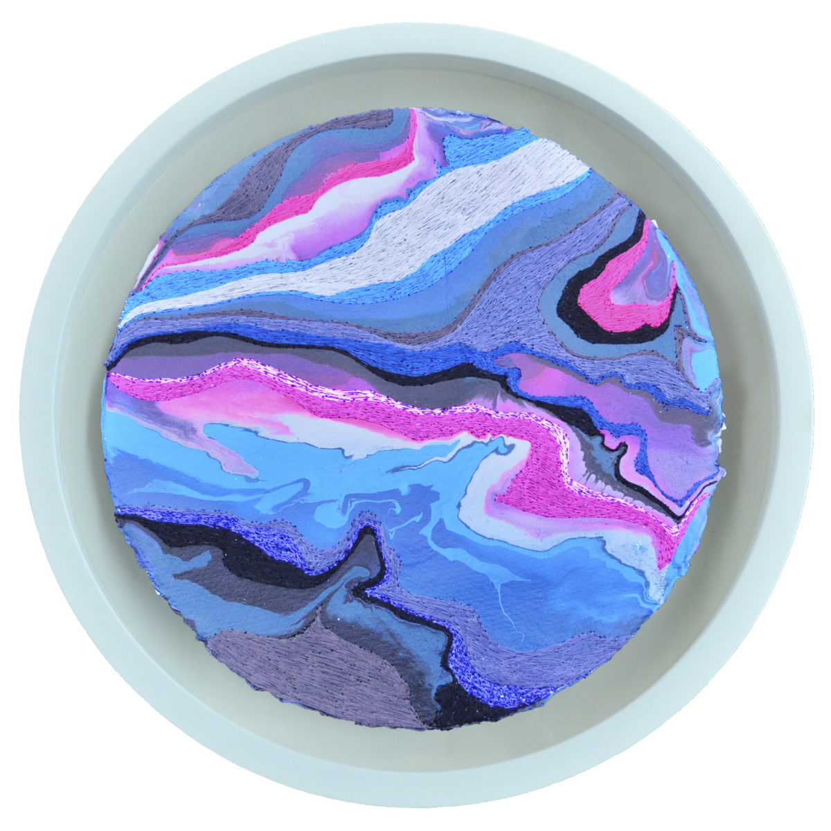 1 Pink Blue Berry Paper Disk In Frame 2018